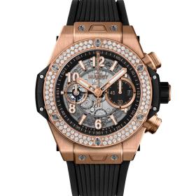 Herrenuhr, Hublot Big Bang Unico King Gold Diamonds 421.OX.1180.RX.1104