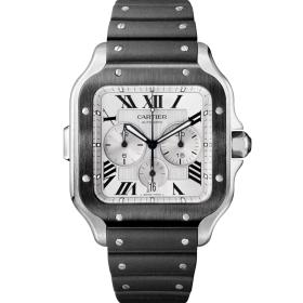 Herrenuhr, Cartier Santos de Cartier Chronograph WSSA0017