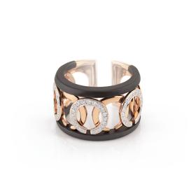 Weißgold, Ringe, Al Coro Mezzaluna Ring NR9927WR