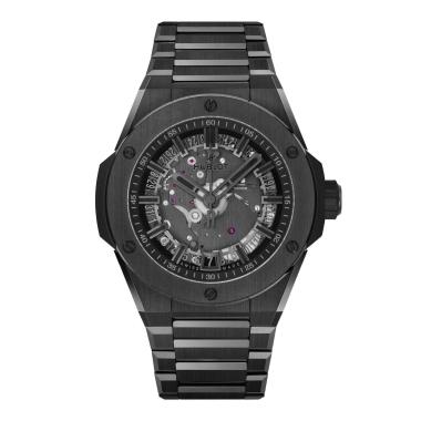 Herrenuhr, Automatik, Hublot Big Bang Integrated Time Only All Black