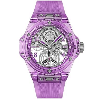 Herrenuhr, Automatik, Hublot Big Bang Tourbillon Automatic Purple Sapphire