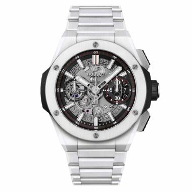 Herrenuhr, Automatik, Hublot Big Bang Integrated Ceramic White