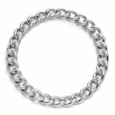 Halsschmuck, Weißgold, IsabelleFa Collier "Grace 17" Pavé