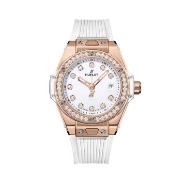 Damenuhr, Automatik, Hublot Big Bang One Click King Gold White Diamonds