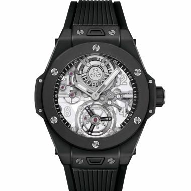 Herrenuhr, Automatik, Hublot Big Bang Tourbillon Automatic Black Magic