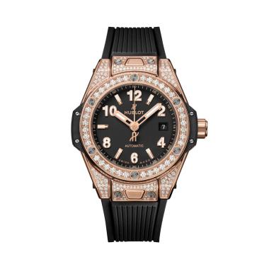 Damenuhr, Automatik, Hublot Big Bang One Click King Gold Pavé