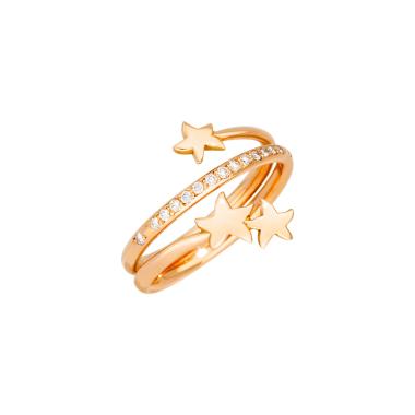 Ringe, Roségold, DoDo Ring Stellina „Precious“ mit Diamanten